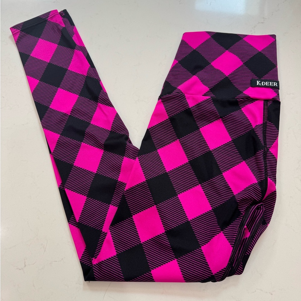 K-Deer Pink Sneaker Length Legging Medium